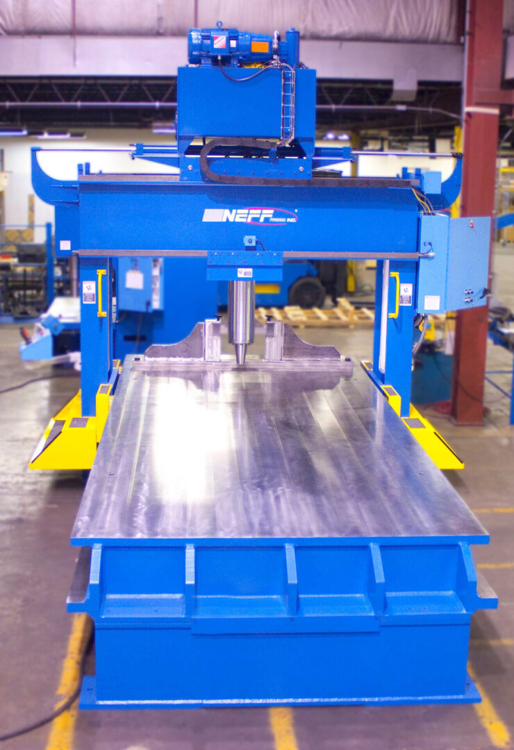 A machine that is sitting on some concrete