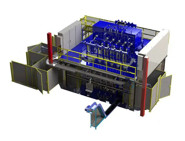 A 3 d model of the inside of an industrial building.