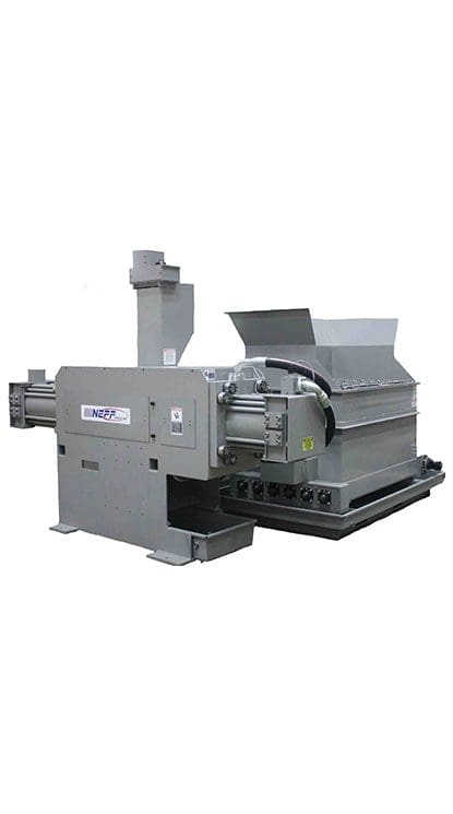 Neff Press metal briquetting press for compressing metal scrap and turnings