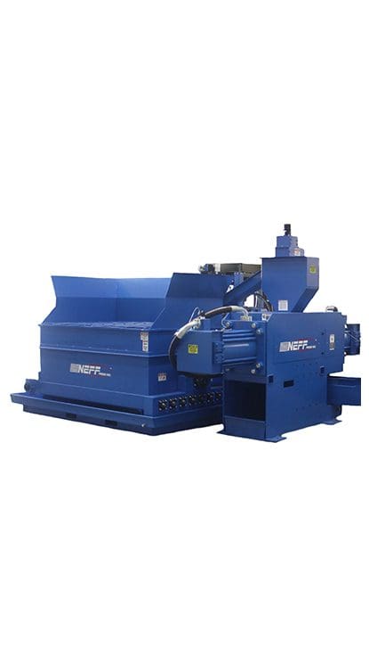 Neff Press metal briquetting press for compressing metal scrap and turnings