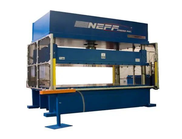A large machine is shown with the door open.