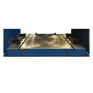 Neff Press quick die change system with ball transfer rollers on hydraulic press bolster for fast tooling changeover