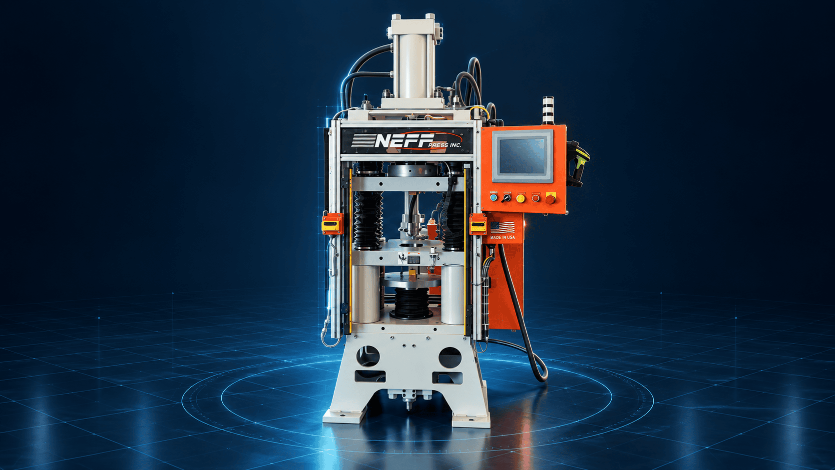 Custom Neff Press on the manufacturing floor