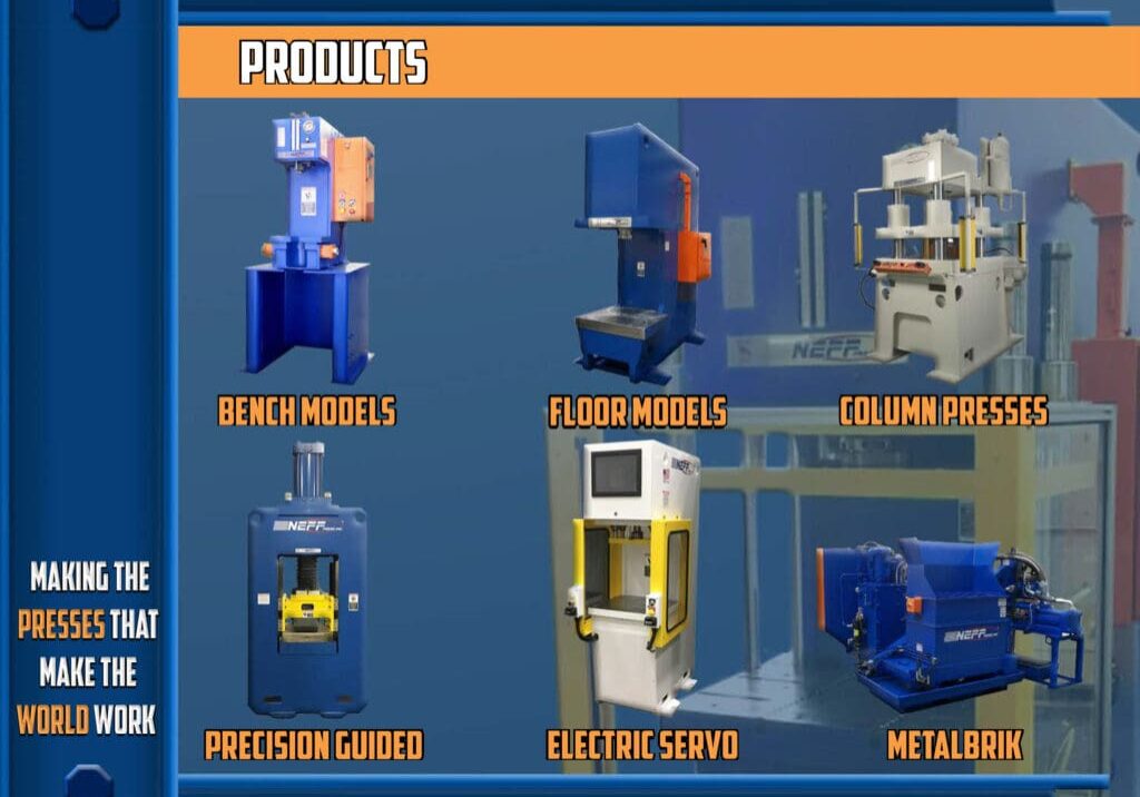 A picture of the neff products catalog.